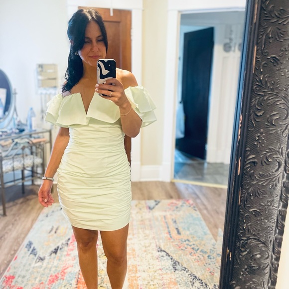 Anthro MAEVE Strapless Ruffle Dress - Picture 4 of 7